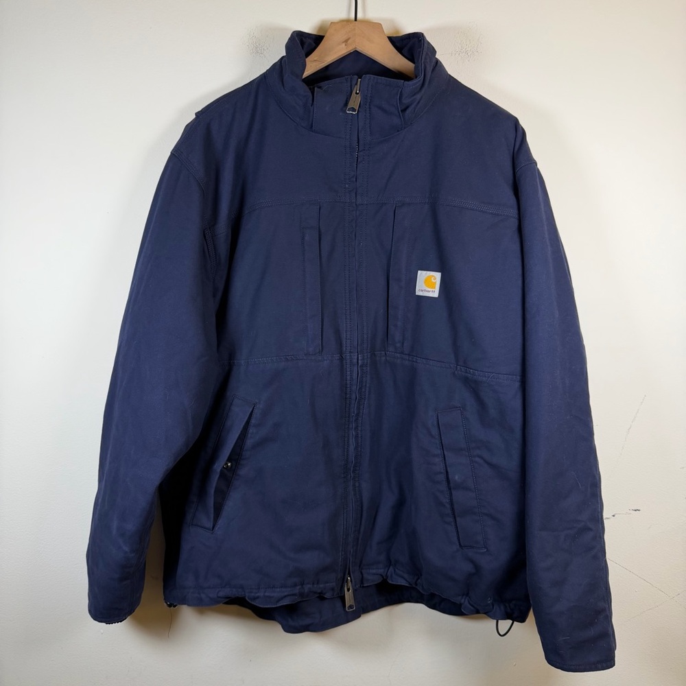 Carhartt Full Swing Loose Fit Quick Duck Insulated Jacket Navy Mens Size XL